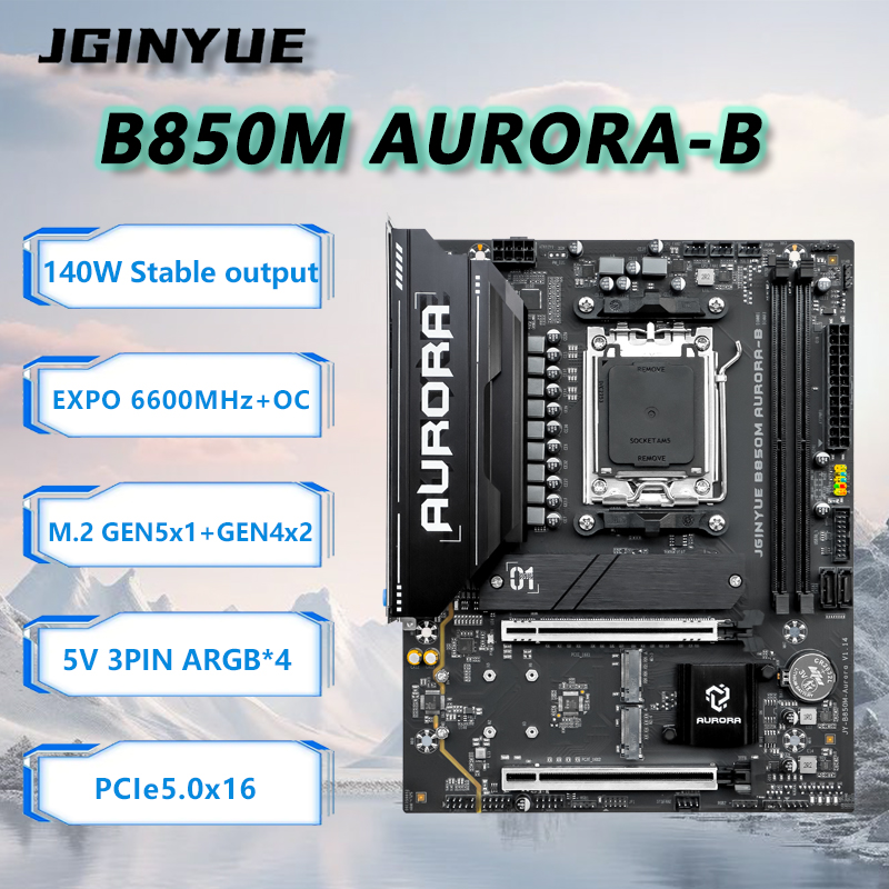 Am5 Micro Atx Pcie 5.0 Motherboard - JGINYUE B850M AURORA-B 새로운 메인보드 M-ATX