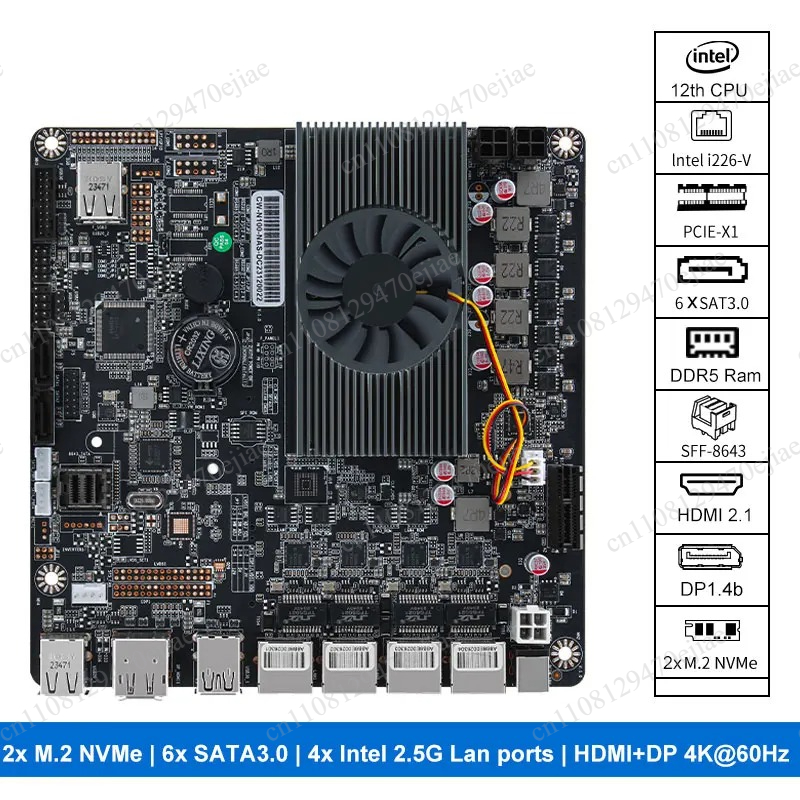 Mini Itx Dual 2.5G Nas Motherboard - N100 미니 ITX NAS 마더보드 DDR5,
