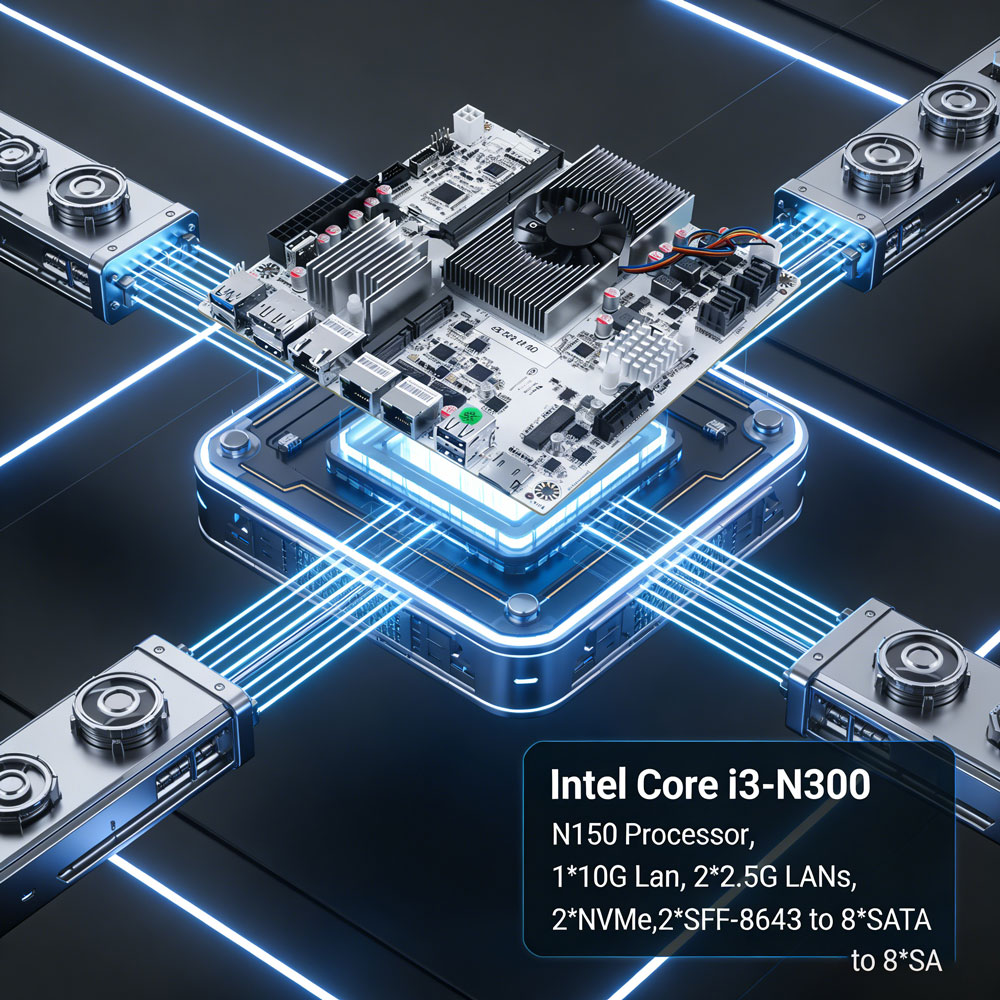 Mini Itx Dual 2.5G Nas Motherboard - 8베이 NAS 미니 ITX 마더보드 인텔