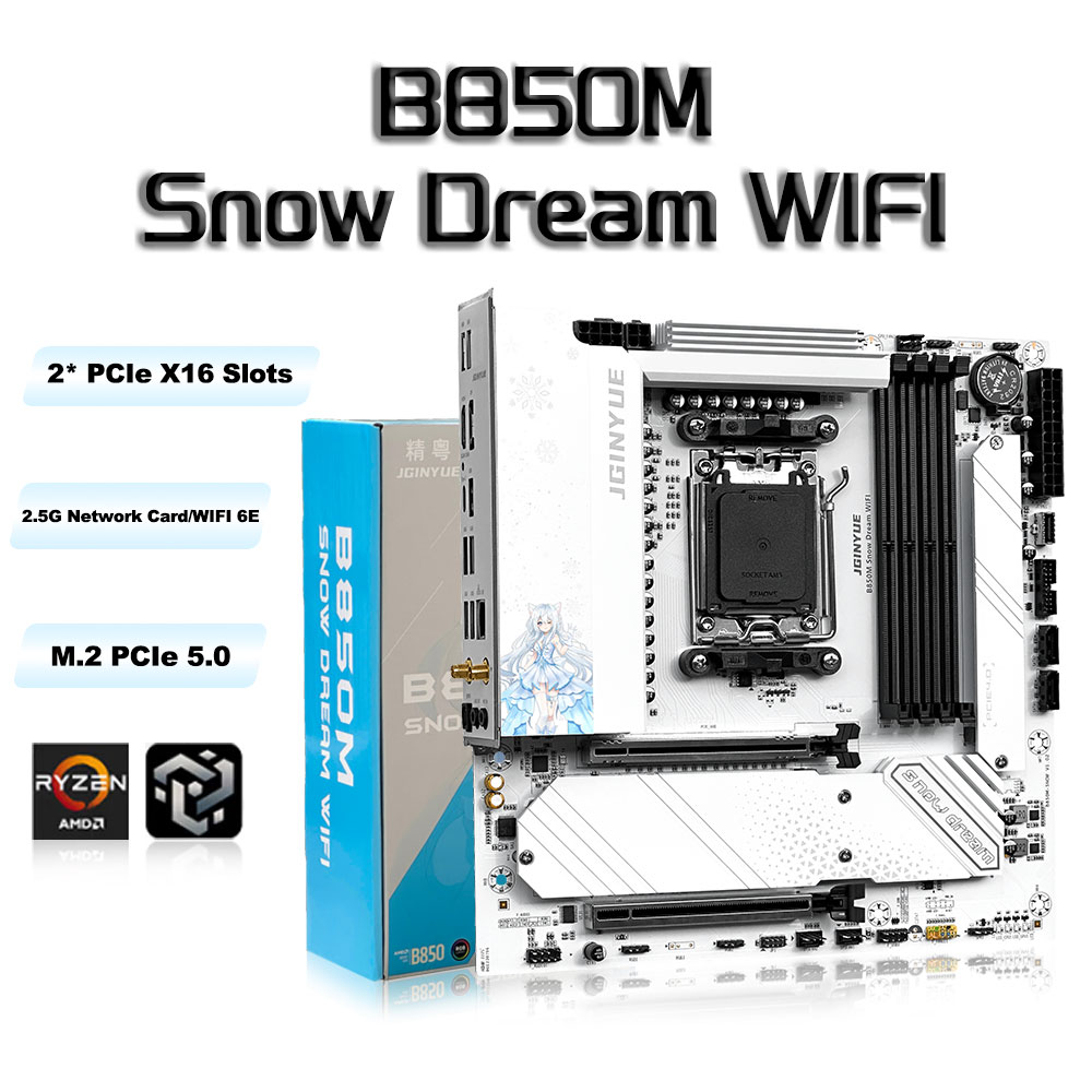Am5 Micro Atx Pcie 5.0 Motherboard - JGINYUE B850M 스노우 드림 와이파이 게이밍