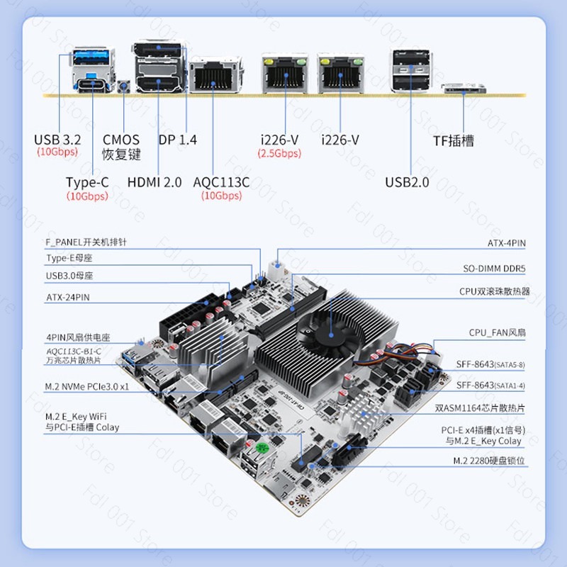 N150 8베이 10GbE NAS 마더보드 미니 ITX - Mini Itx Dual 2.5G Nas Motherboard 리뷰 및 가격
