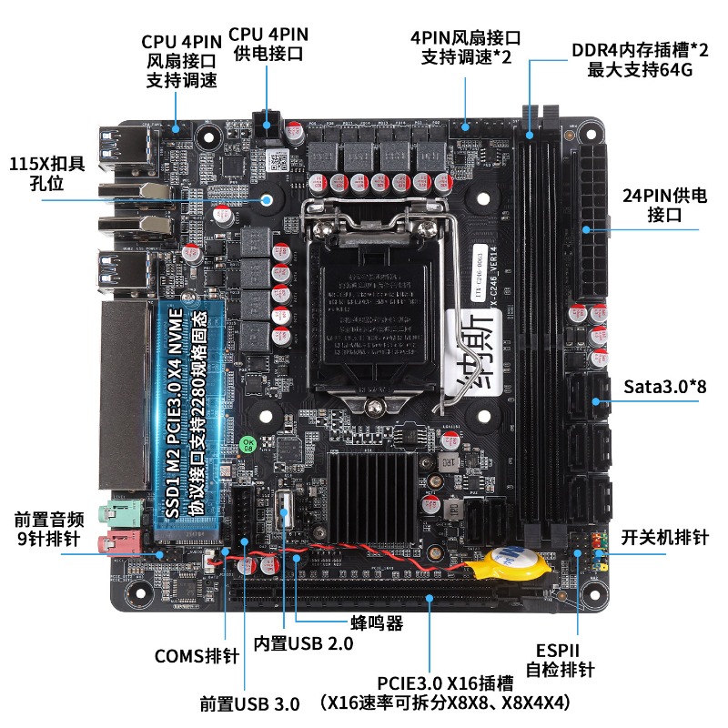 C246 블랙 싱놀로지 페이뉴 저전력 소프트 라우터 N - C246 Ecc Server Motherboard 리뷰 및 가격