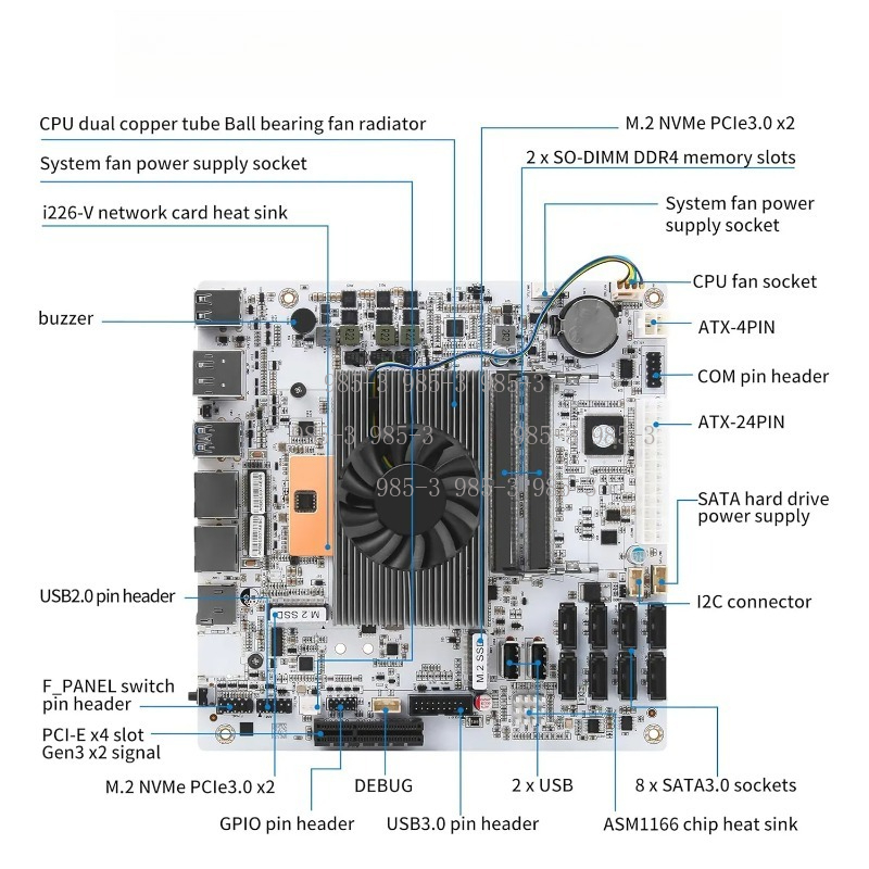 화이트 미니-ITX M11 NAS 마더보드, 온보드 i - Mini Itx Dual 2.5G Nas Motherboard 리뷰 및 가격
